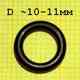 Изображение товара "Кольцо уплотнительное D~10-11мм h~1.5мм резиновое"