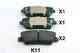 Колодки тормозные дисковые задний для HYUNDAI EQUUS / CENTENNIAL, GENESIS, SANTA FE(DM) / KIA SORENTO(XM) ASHIKA 51-0K-K11 - изображение
