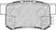 Колодки тормозные дисковые задний для HONDA CIVIC, CR, FR, LEGEND, PRELUDE, S2000, STREAM / SUZUKI KIZASHI FERODO FDB1679 / 23652 - изображение