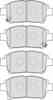 Колодки тормозные дисковые передний для TOYOTA COROLLA, PRIUS, YARIS FERODO FDB1985 / 23904 - изображение