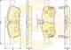 Колодки тормозные дисковые для DAIHATSU CHARADE / TOYOTA VIOS/YARIS, YARIS GIRLING 6134582 / 23716 - изображение