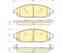 Колодки тормозные дисковые для JEEP COMMANDER(XK), GRAND CHEROKEE(WG,WH,WJ,WK) GIRLING 6141369 / 24250 - изображение