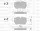 Колодки тормозные дисковые для FORD GALAXY(WGR) / VW SHARAN(7M6,7M8,7M9) METELLI 22-0279-0 - изображение