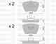 Колодки тормозные дисковые для VOLVO XC70 CROSS COUNTRY, XC90 METELLI 22-0599-0 - изображение