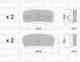 Колодки тормозные дисковые для CHRYSLER SEBRING / JEEP COMPASS, PATRIOT / MITSUBISHI LANCER, OUTLANDER METELLI 22-0737-0 - изображение