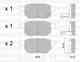 Колодки тормозные дисковые для SUBARU TREZIA / TOYOTA AURIS, IQ, URBAN CRUISER, VERSO S, YARIS METELLI 22-0746-0 - изображение