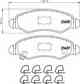 Колодки тормозные дисковые для CHEVROLET CRUZE / OPEL AGILA(A) / SUBARU JUSTY(G3X) / SUZUKI IGNIS(FH), WAGON R, WAGON R+(MM) MINTEX MDB2709 / 23605 - изображение