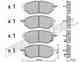 Колодки тормозные дисковые для SUBARU FORESTER(SJ), LEGACY(B13#,BL,BP), OUTBACK(BL,BM,BP,BR), TRIBECA(B9) TRUSTING 779.0 / 24222 - изображение