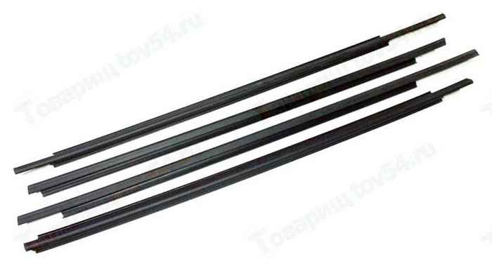 Уплотнитель опускного стекла ВАЗ 2191 Гранта х/б (бархотки) нижние наружные (4шт) <b>AD Plastik 2191-6103200AD</b> - изображен Уплотнитель опускного стекла ВАЗ 2191 Гранта х/б (бархотки) нижние наружные (4шт) <b>AD Plastik 2191-6103200AD</b> - изображение