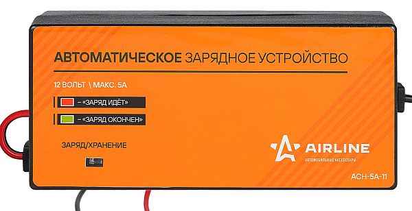 Зарядное устройство для АКБ AIRLINE ACH-5A-11 до 7A 12В автоматическое импульсное - изображение 1