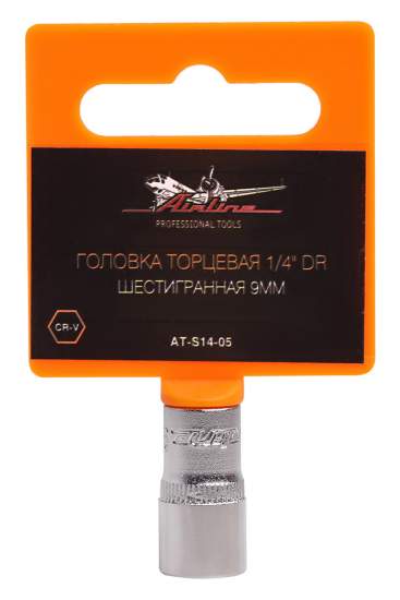 Головка торцевая 1/4" DR шестигранная 9мм <b>AIRLINE AT-S14-05</b> - изображение