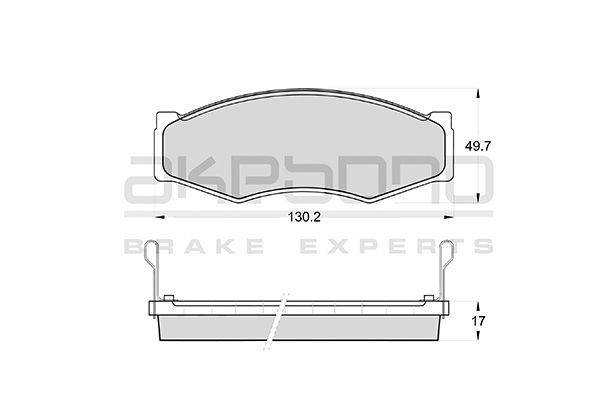 Колодки тормозные дисковые передние подходят для NISSAN CEDRIC/GLORIA (Y30, Y31), ISUZU ELF 1T <b>AKEBONO AN-130WK</b> - изображение