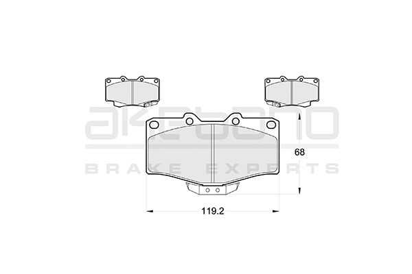 Колодки тормозные дисковые передние подходят для TOYOTA HILUX (ZN18_), LC PRADO 90 <b>AKEBONO AN-458WK</b> - изображение 1
