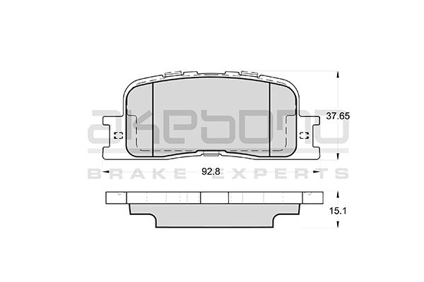 Колодки тормозные дисковые задние Toyota Camry V30 <b>AKEBONO AN-659K</b> - изображение