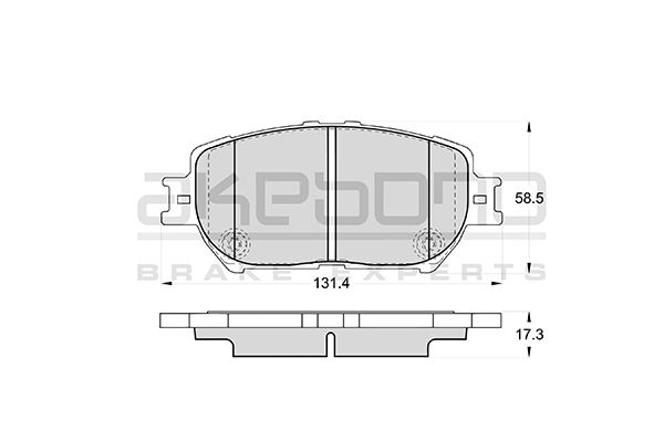 Колодки тормозные дисковые передние подходят для TOYOTA CAMRY (V30) 2.4, 3.0 <b>AKEBONO AN-671K</b> - изображение