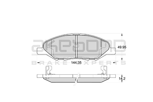 Колодки тормозные дисковые передние TIIDA C11, NOTE, MICRA K12 <b>AKEBONO AN-675WK</b> - изображение