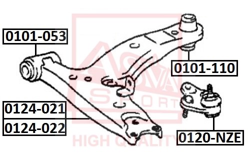Сайленблок переднего рычага передний 0101-053 <b>ASVA 0101053</b> - изображение