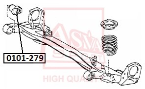 Сайлентблок, рычаг независимой подвески колеса <b>ASVA 0101279</b> - изображение