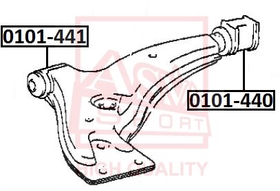 Сайлентблок, рычаг независимой подвески колеса <b>ASVA 0101441</b> - изображение