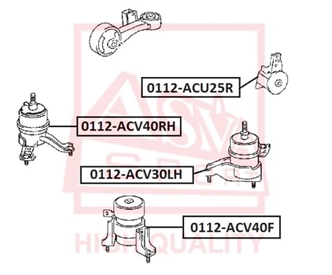 Опора двигателя <b>ASVA 0112ACV40RH</b> - изображение