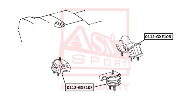 Опора двигателя <b>ASVA 0112GXE10R</b> - изображение Опора двигателя <b>ASVA 0112GXE10R</b> - изображение