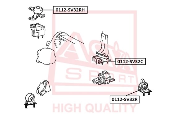 Опора двигателя <b>ASVA 0112SV32C</b> - изображение