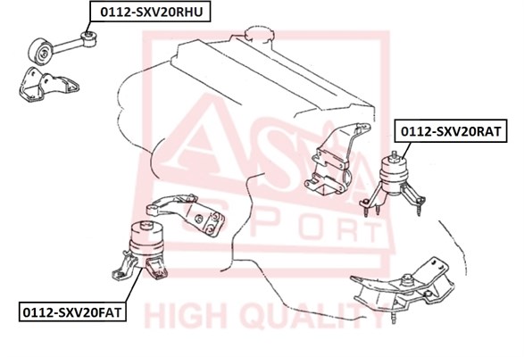 Опора двигателя <b>ASVA 0112SXV20FAT</b> - изображение