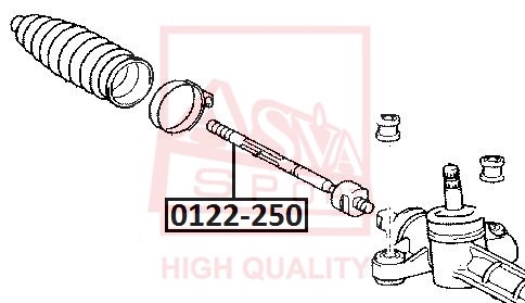 Тяга рулевая шарнир осевой <b>ASVA 0122250</b> - изображение