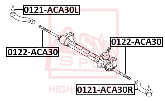 Тяга рулевая / шарнир осевой <b>ASVA 0122ACA30</b> - изображение
