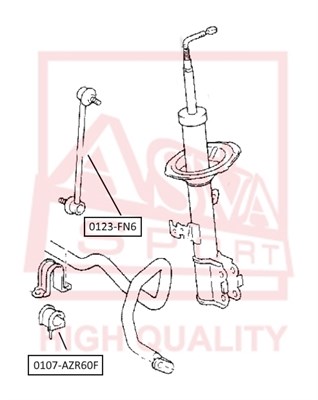 Стойка стабилизатора <b>ASVA 0123FN6</b> - изображение