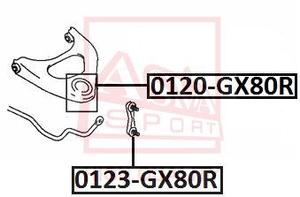 Стойка стабилизатора <b>ASVA 0123GX80R</b> - изображение