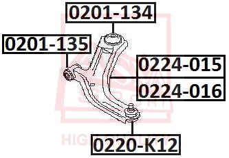 Сайленблок переднего рычага передний 0201-135 <b>ASVA 0201135</b> - изображение