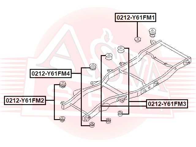 Опора двигателя <b>ASVA 0212Y61FM2</b> - изображение