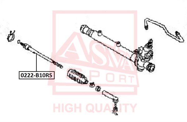 Тяга рулевая / шарнир осевой <b>ASVA 0222B10RS</b> - изображение