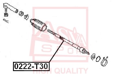 Тяга рулевая / шарнир осевой <b>ASVA 0222T30</b> - изображение