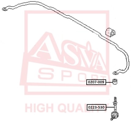 Стойка стабилизатора <b>ASVA 0223530</b> - изображение