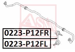 Стойка стабилизатора <b>ASVA 0223P12FL</b> - изображение