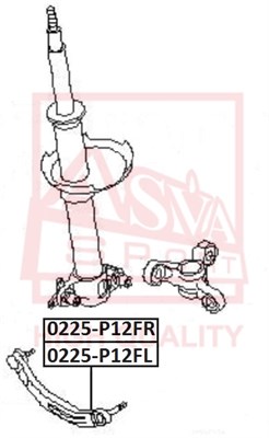 Рычаг независимой подвески колеса, подвеска колеса <b>ASVA 0225P12FL</b> - изображение