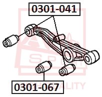Сайлентблок, рычаг независимой подвески колеса <b>ASVA 0301041</b> - изображение