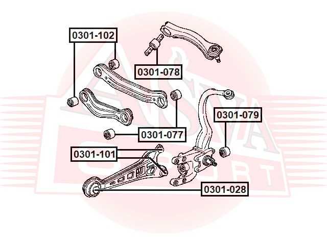 Сайлентблок, рычаг независимой подвески колеса <b>ASVA 0301101</b> - изображение