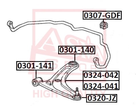 Опора шаровая <b>ASVA 0320JZ</b> - изображение