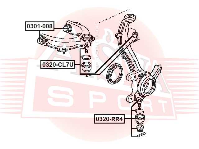 Опора шаровая <b>ASVA 0320RR4</b> - изображение