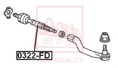 Тяга рулевая / шарнир осевой <b>ASVA 0322FD</b> - изображение