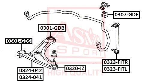 Стойка стабилизатора <b>ASVA 0323FITL</b> - изображение