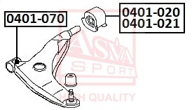 Сайлентблок, рычаг независимой подвески колеса <b>ASVA 0401020</b> - изображение Сайлентблок, рычаг независимой подвески колеса <b>ASVA 0401020</b> - изображение
