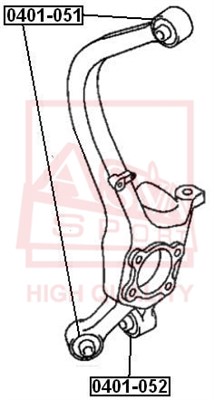 Сайлентблок, рычаг независимой подвески колеса <b>ASVA 0401052</b> - изображение