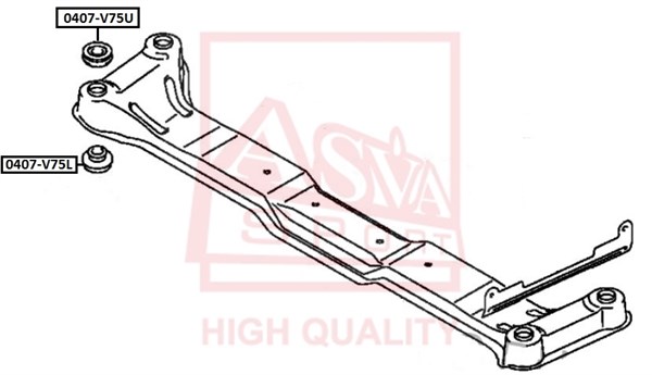 Втулка, стабилизатор <b>ASVA 0407V75L</b> - изображение Втулка, стабилизатор <b>ASVA 0407V75L</b> - изображение