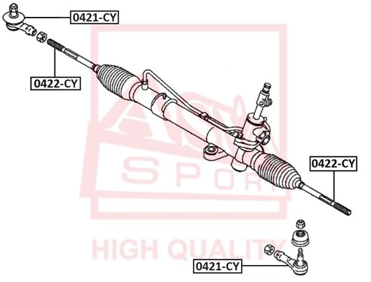 Тяга рулевая / шарнир осевой <b>ASVA 0422CY</b> - изображение