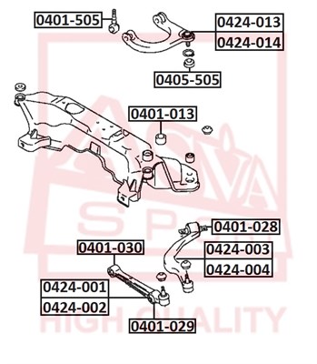 Рычаг независимой подвески колеса, подвеска колеса <b>ASVA 0424013</b> - изображение