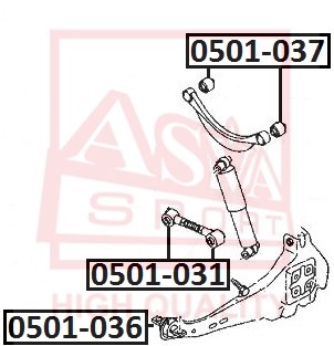 Сайлентблок, рычаг независимой подвески колеса <b>ASVA 0501036</b> - изображение Сайлентблок, рычаг независимой подвески колеса <b>ASVA 0501036</b> - изображение